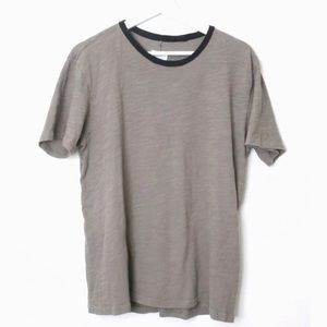 RAG & BONE Olive Green Cotton Crew Neck t shirt